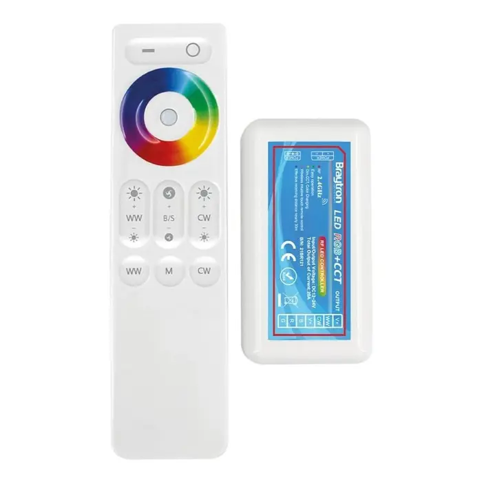 Daljinski upravljač za RGBW LED trake (12/24V, 5 kanala), IP20, bijeli