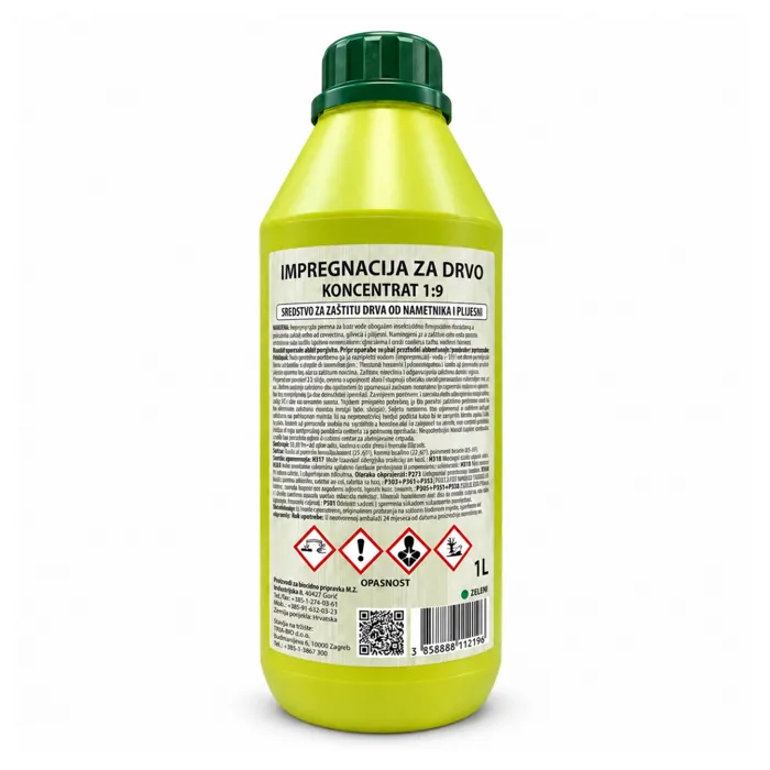 Impregnacija za drvo boraks zelena 1 kg (koncentrat 1:9)