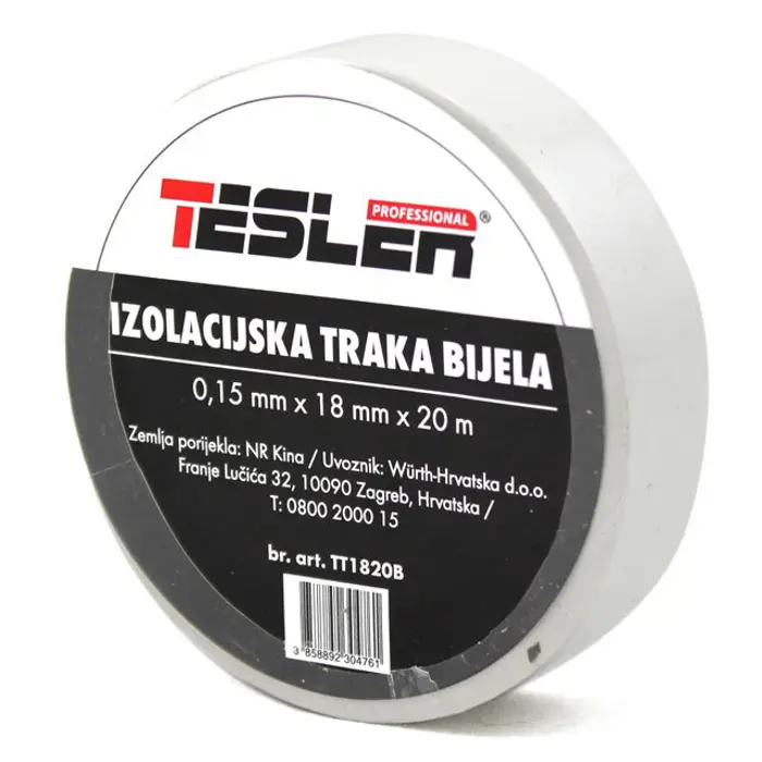 Izolir traka bijela 0,15 x 15mm x 20m TESLER