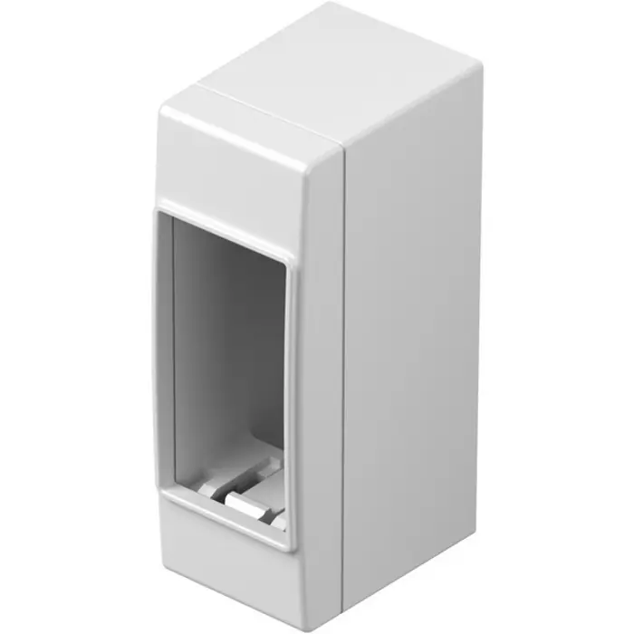 Kutija nadžbukna modularna TEM Cubo 1M, bijela, IP20, sa stražnjim poklopcem