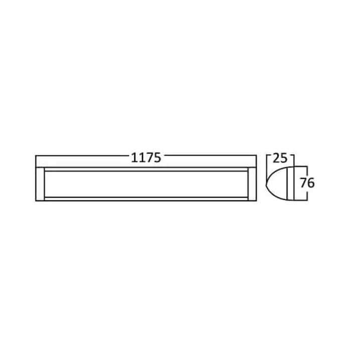 LED linearna svjetiljka 35W 4000K 3600lm (117,5 cm, neutralna bijela)