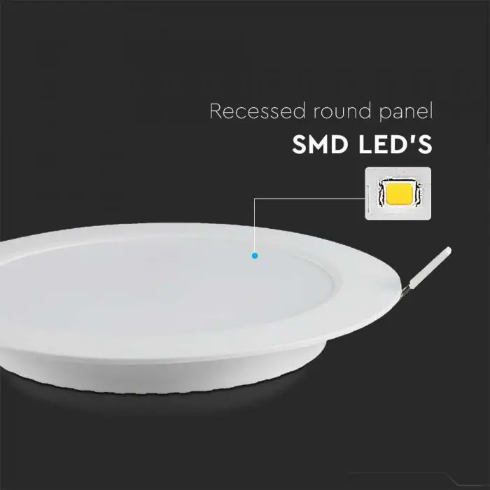 LED panel ugradbeni okrugli 6W 4000K (Neutralna) 660lm fi 120,5mm bijeli