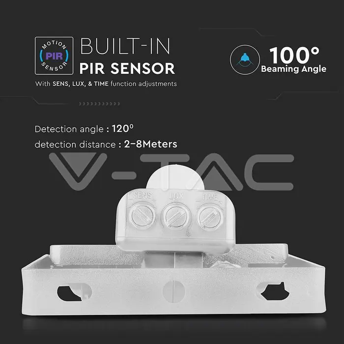 LED Reflektor 10W sa Senzorom Pokreta (Samsung Čip) – Hladna Bijela 6500K, IP65