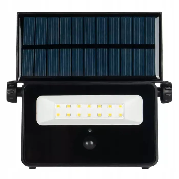 LED reflektor solarni vanjski 10W 4500K (neutralna bijela) IP54 sa senzorom crni