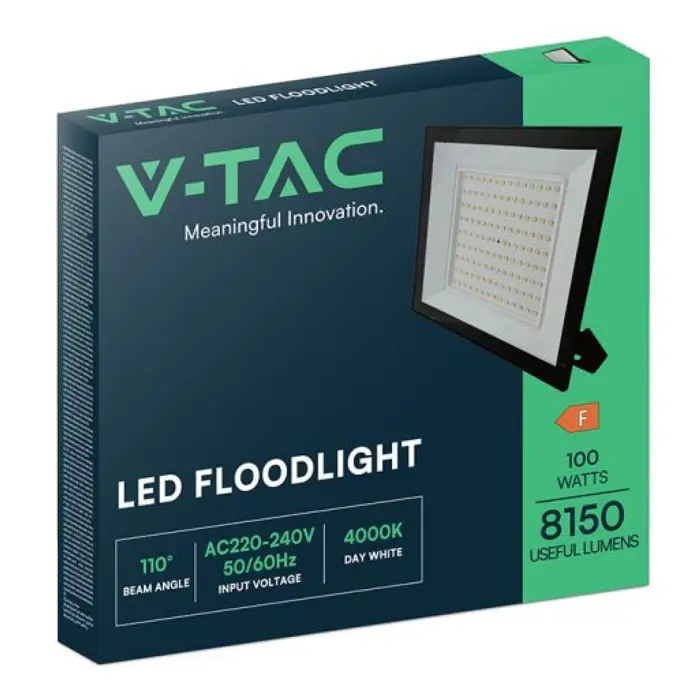 LED Reflektor vanjski 100W 6500K (Hladna Bijela) IP65 crni
