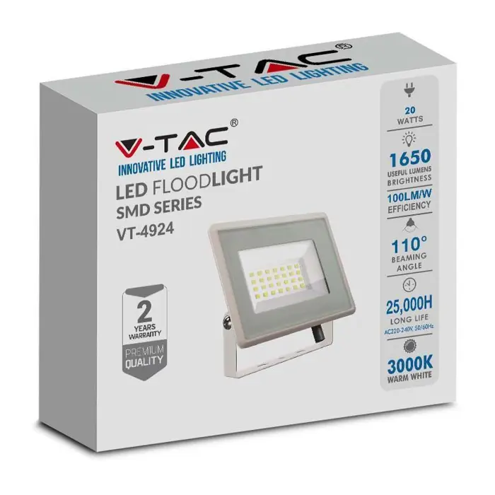 LED Reflektor vanjski 20W 6400K (Hladna Bijela) IP65 bijeli