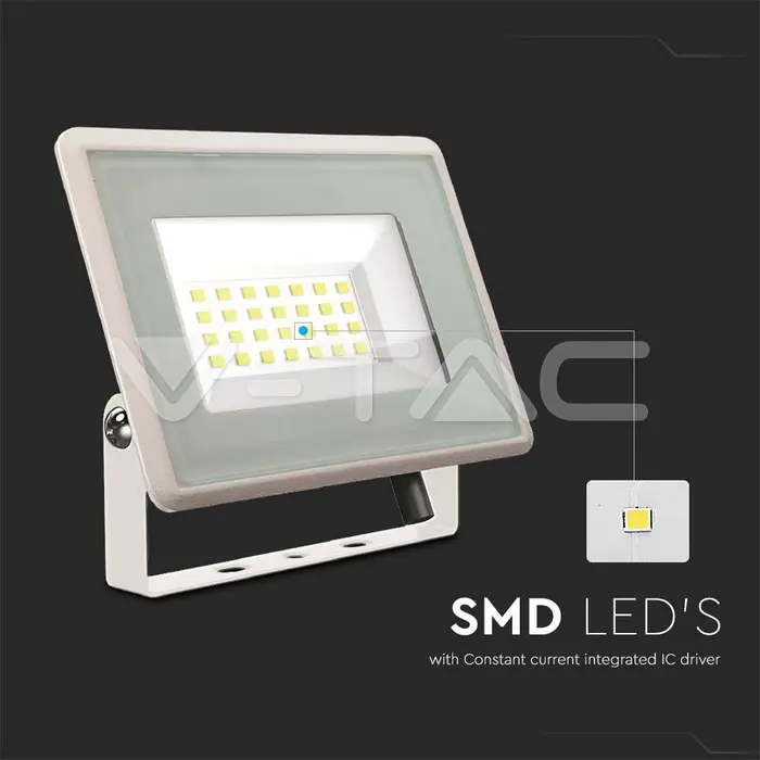 LED Reflektor vanjski 20W 6400K (Hladna Bijela) IP65 bijeli