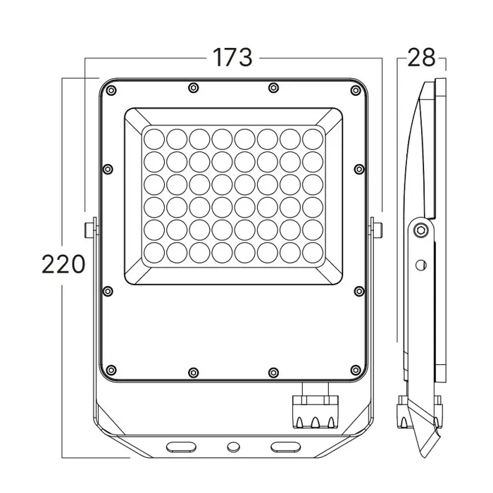 LED Reflektor vanjski 50W 3CCT (3 boje svjetla) 5500lm IP65 sivi