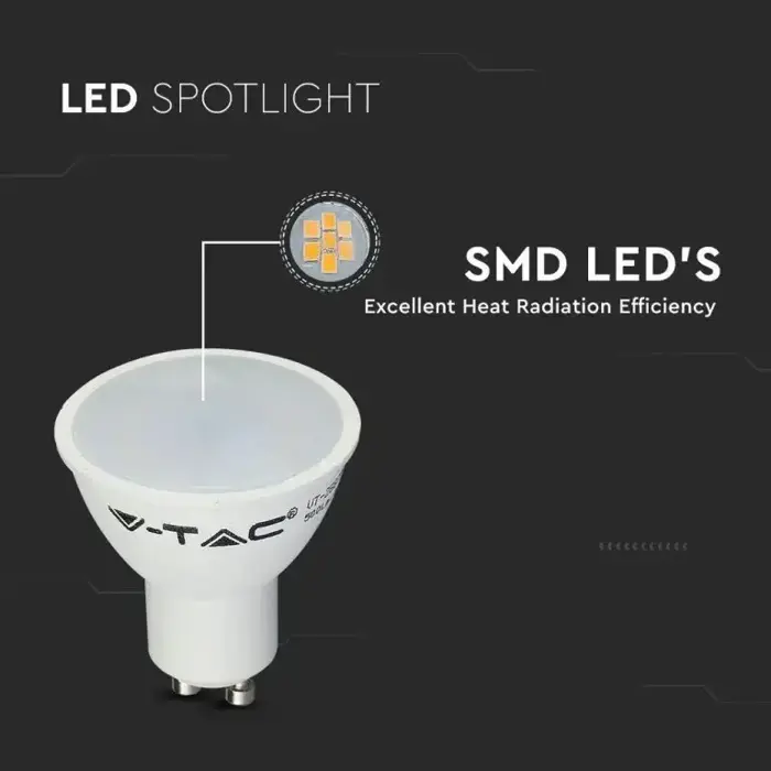 LED Spot Žarulja GU10 4,5W (Ekvivalent 35W) – Hladna Bijela 6500K
