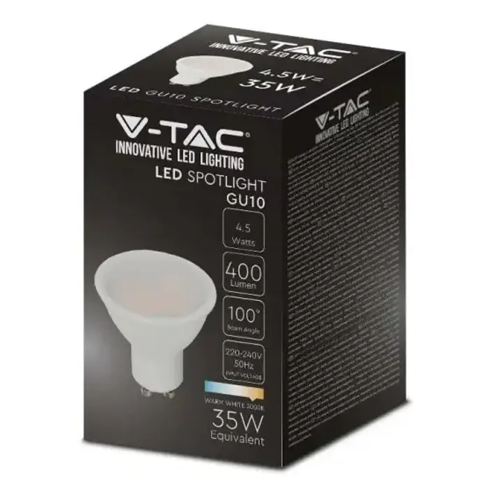 LED Spot Žarulja GU10 4,5W (Ekvivalent 35W) – Hladna Bijela 6500K