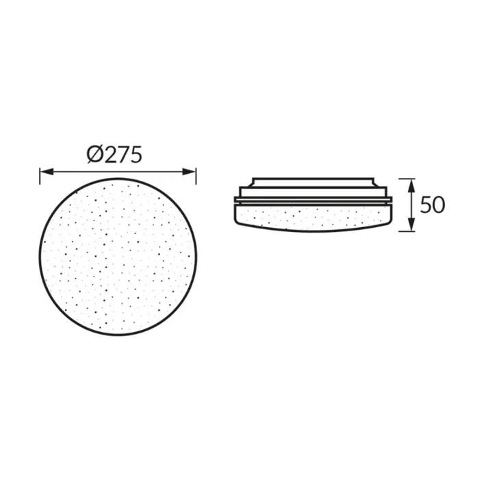 LED stropna lampa 18W 4000K 1520lm fi275 mm MOLI