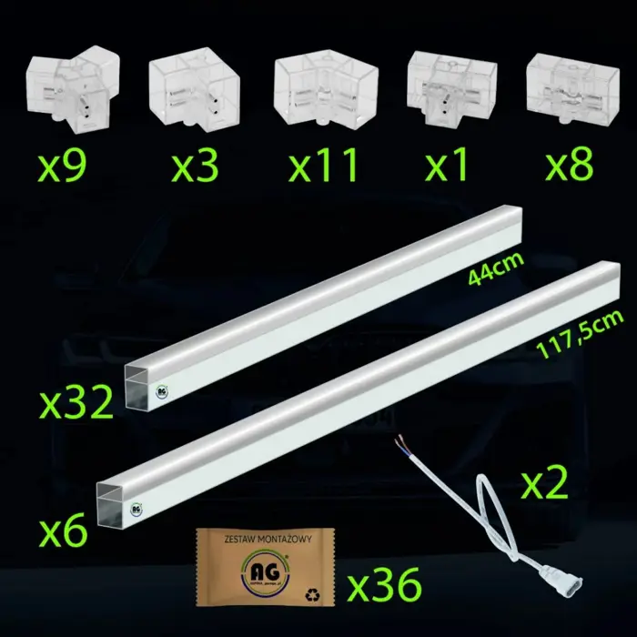 LED stropna lampa Hexagon 310W 6500K 2166x2906 mm