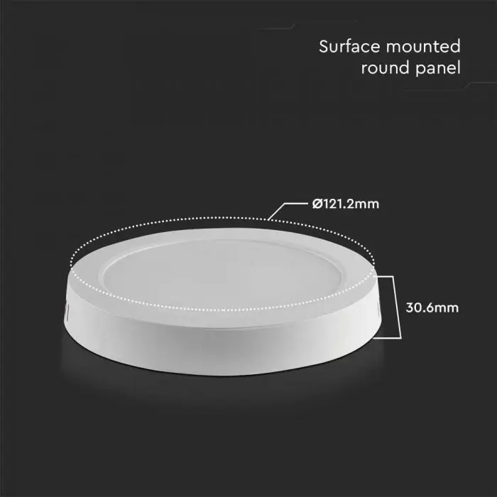 LED Stropna Lampa (Panel) 6W Nadgradna, Okrugla fi 121,2 mm, 4000K (Neutralna)