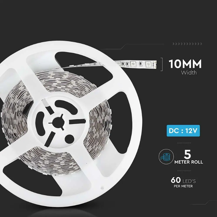 LED Traka 12V 11W/m (60 LED/m) – 4500K (Neutralna Bijela), IP20 (Pakiranje 5m)