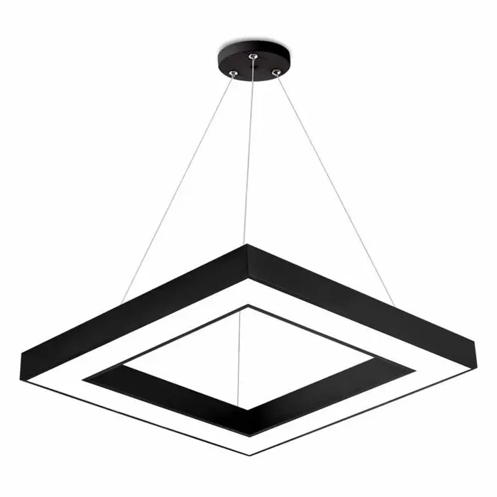 LED Viseća svjetiljka 38W, 3680lm, 450x450mm, Kvadratna, Crna