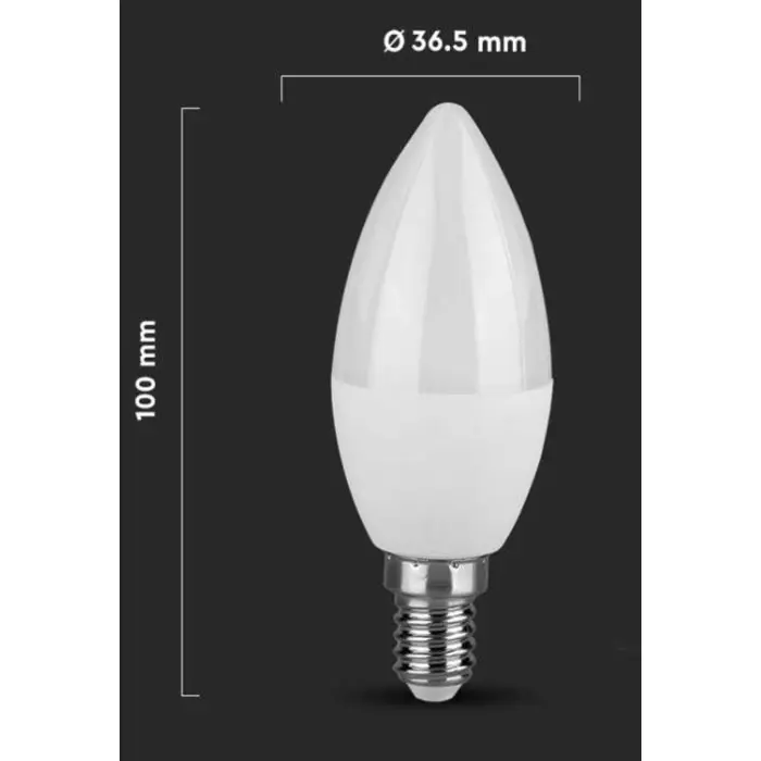 LED žarulja E14 4.5W (zamjena za 40W), 4000K neutralna bijela, oblik svijeća