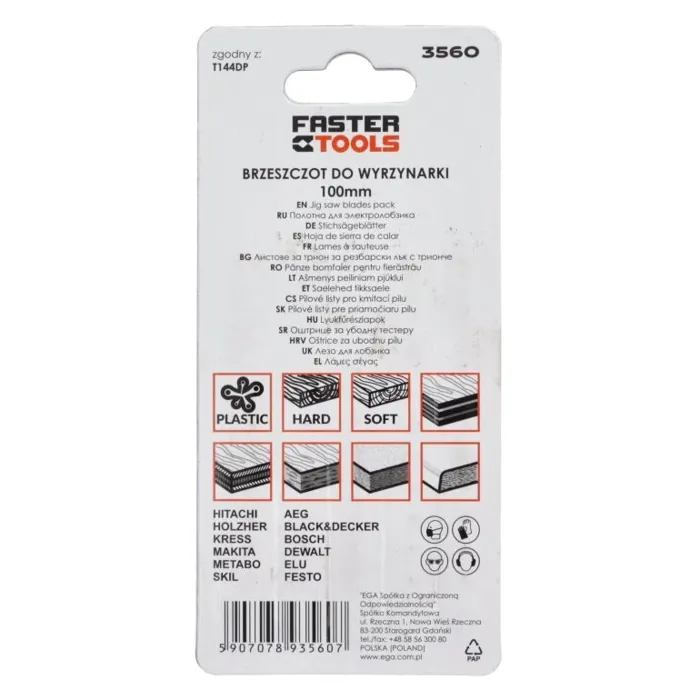 List ubodne pile za drvo FASTER TOOLS T144 (5 kom)