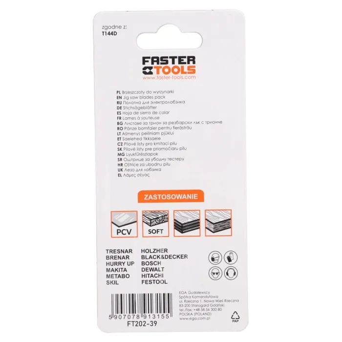 List ubodne pile za drvo Faster Tools T144D (5 kom)