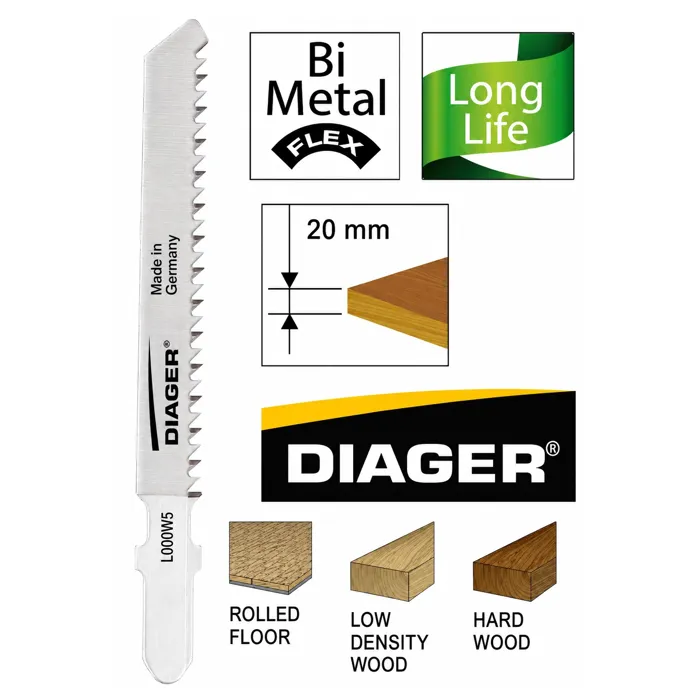 List za ubodnu pilu za lim i profile 1,2x76 mm Diager (5 kom)