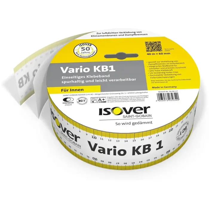 Ljepljiva traka (zrakonepropusna) za parnu branu 60mm x 40m ISOVER Vario® KB 1