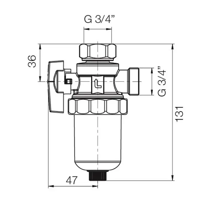 Magnetni filter (separator nečistoća) za grijanje 3/4" VALVEX M-PURE