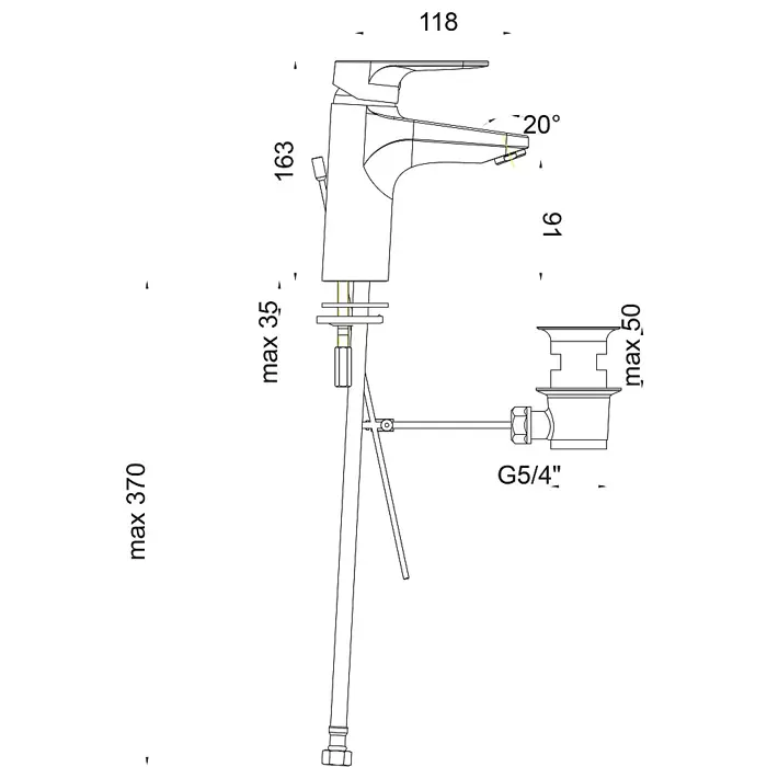 Miješalica za umivaonik Unitas Infinity 00012