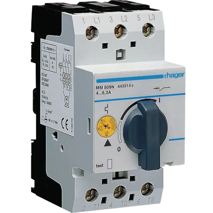Motorna zaštitna sklopka 4–6 A 2,5 modula (MM509N)