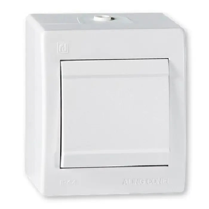 Prekidač izmjenični nadžbukni N/Ž IP44 250V bijeli