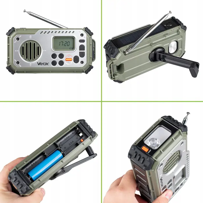 Prijenosni digitalni radio VAYOX VA0440 Solar s Bluetoothom i Powerbankom