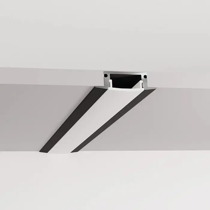 Profil za LED traku 2 m ugradni alu crni