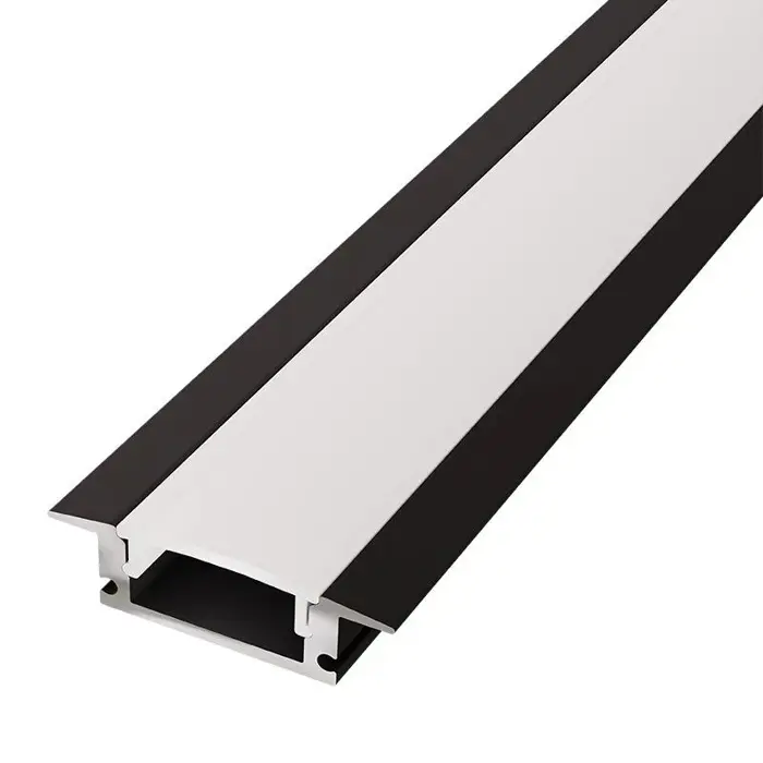 Profil za LED traku 2 m ugradni alu crni