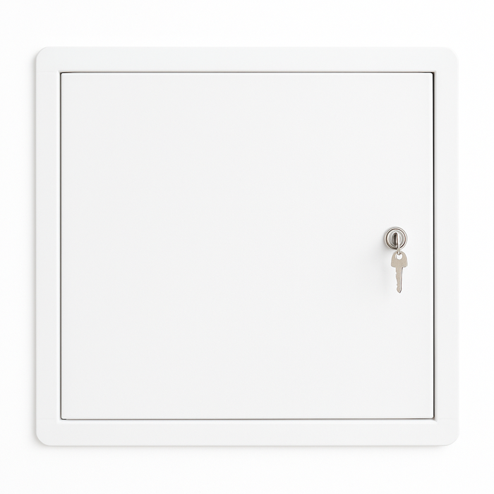 Revizijska vratašca za vodomjer 350x300 mm – metalna bijela