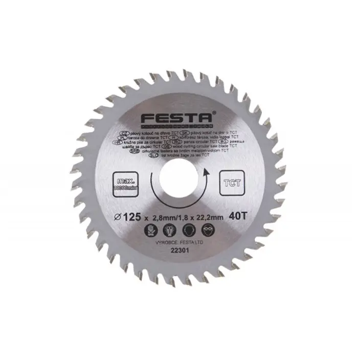 REZNA PLOČA ZA DRVO 125/22MM/40Z