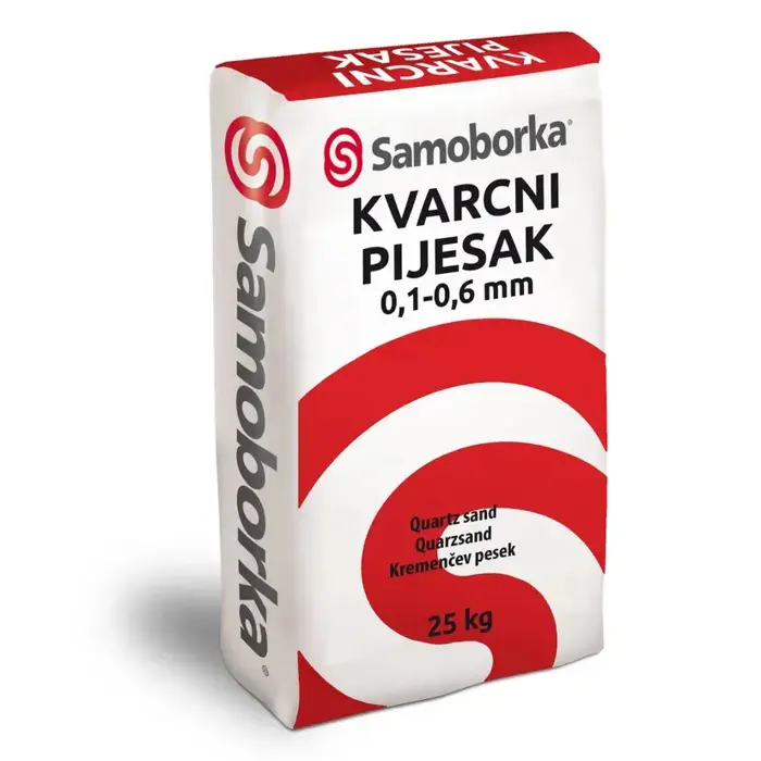 SAMOBORKA Kvarcni pijesak SUHI 0,1-0,6 mm (25 kg) - Za fugiranje opločnika