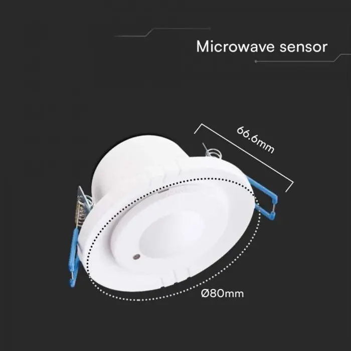 Senzor pokreta mikrovalni 360° 300W, fi 115 mm, stropni, bijeli