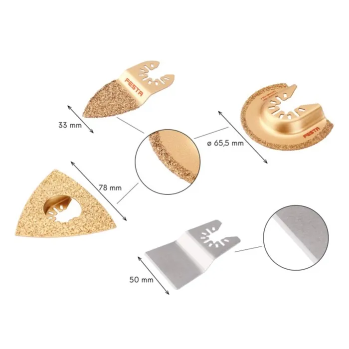 Set karbidnih nastavaka za multitool 4/1 Festa (24321)