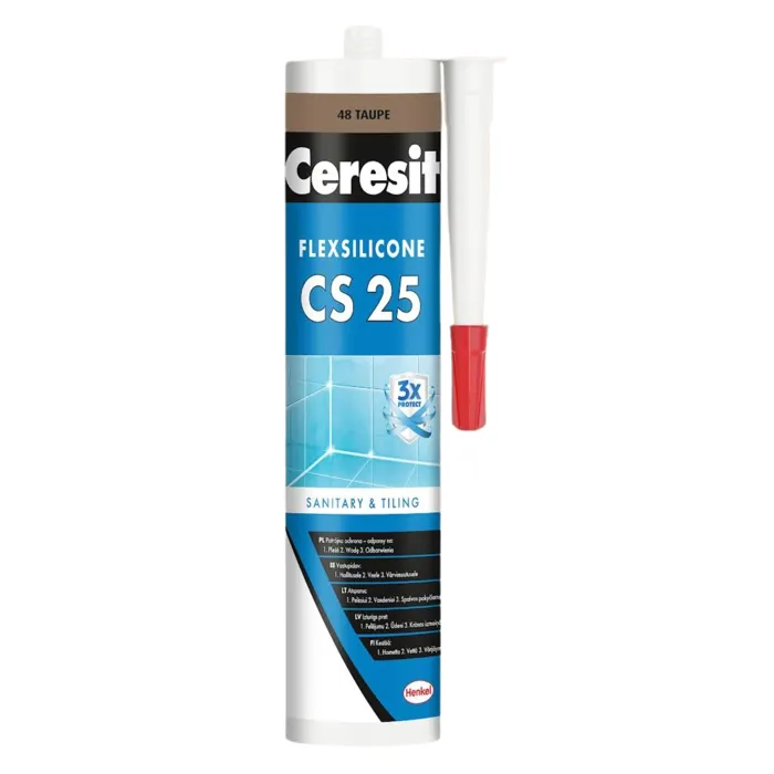 Silikon sanitarni CERESIT CS 25 Taupe 280 ml