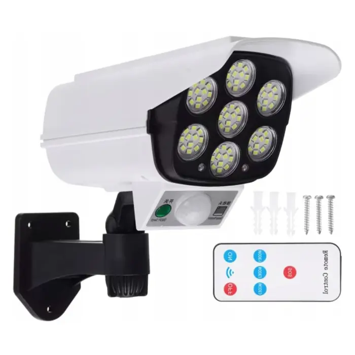 Solarna LED svjetiljka 77xSMD 6500K (Lažna kamera) IP65