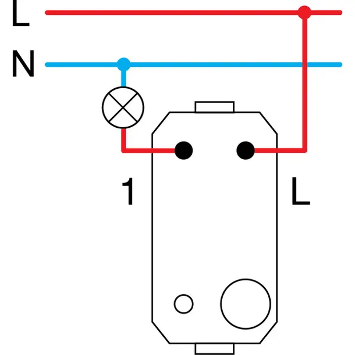 TEM Prekidač modularni 1 pol 16A 1 mjesto - bijeli