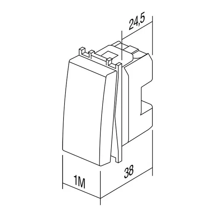 TEM tipkalo za zvono bijelo 16A 1M PW SM11PWIN01-U