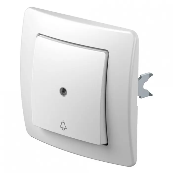 TEM tipkalo za zvono s tinjalicom bijelo EKON. SE11PWTI50