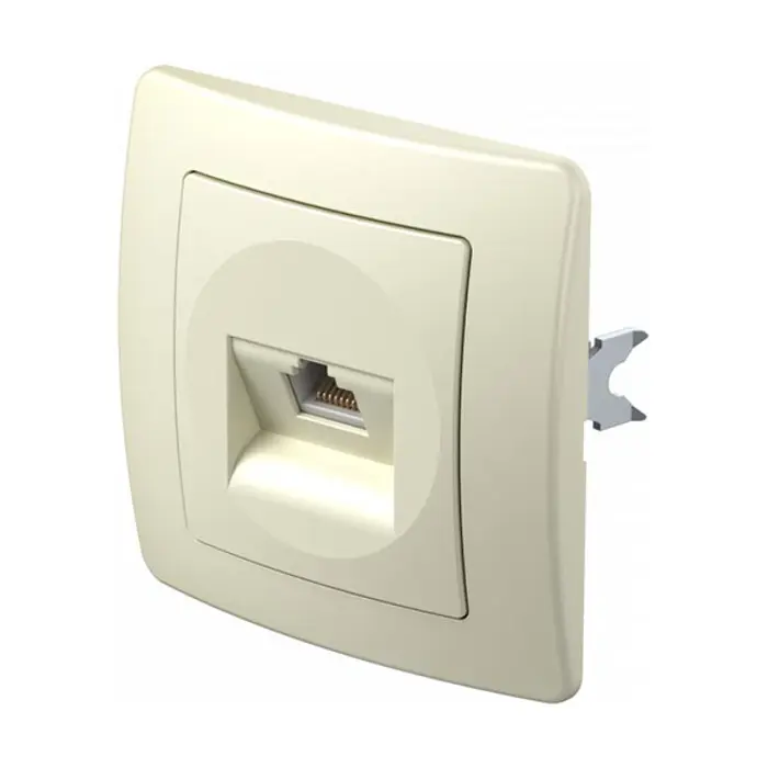 TEM utičnica komunikacijska 1×RJ45 Cat5E krem IW (KE37IW)