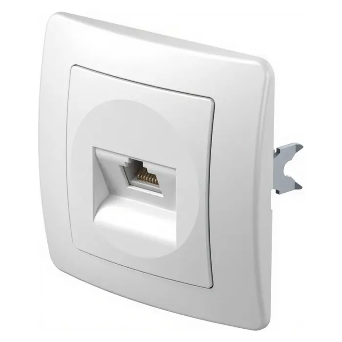 TEM utičnica komunikacijska 1×RJ45 Cat5E bijela PW (KE37PW-U)