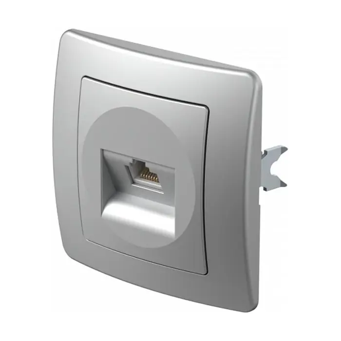 TEM utičnica komunikacijska 1×RJ45 Cat5E siva PW (KE37ES-U)