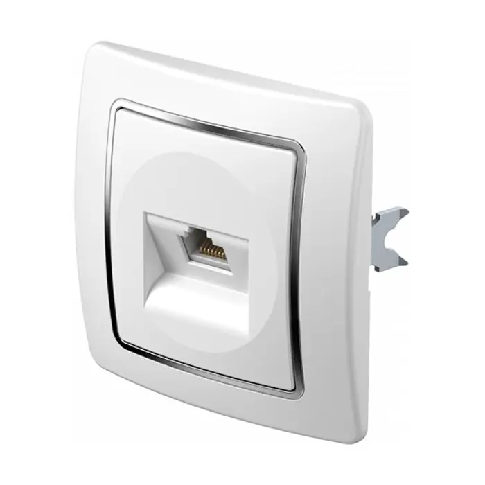 TEM utičnica komunikacijska 1×RJ45 Cat5E color (KE37SIL)