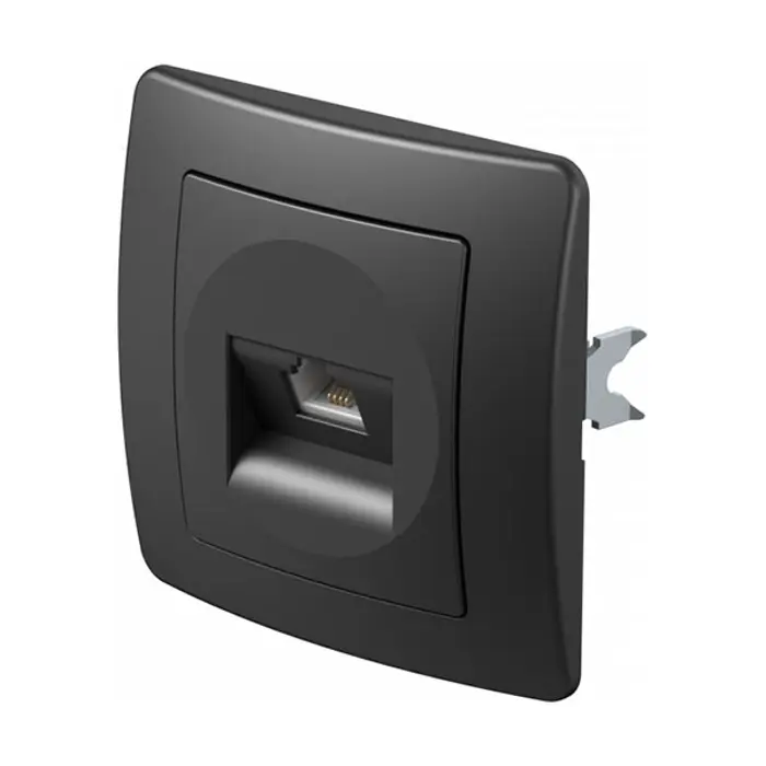 TEM utičnica telefonska RJ11 crna NB (KE36NB)