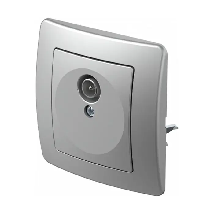 TEM utičnica TV samostalna srebrna (KE10ES-B)