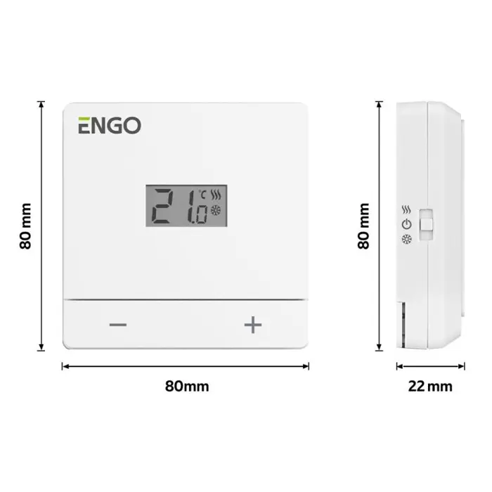 Termostat sobni ENGO EASY230W bijeli (LCD, žičani) 932332982