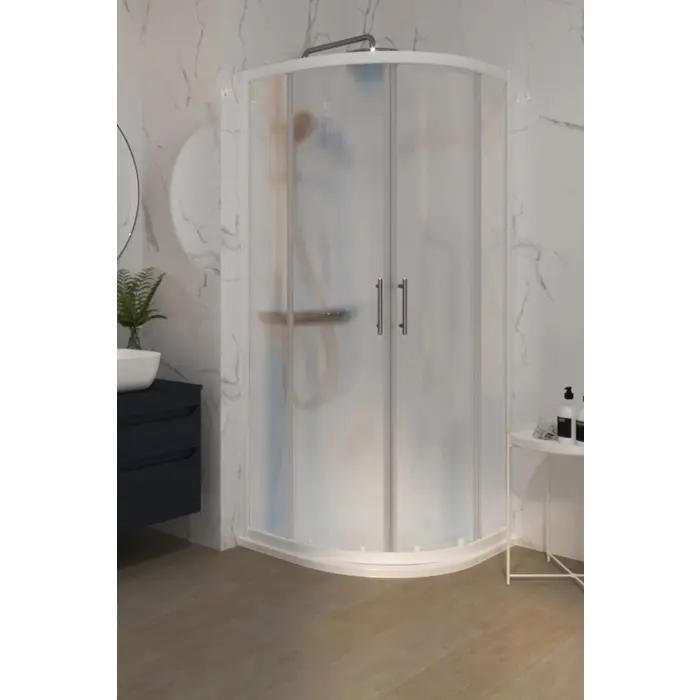 Tuš Kabina Polukružna Voxort Blue 80 190x80x80 cm – Ornament staklo 6mm