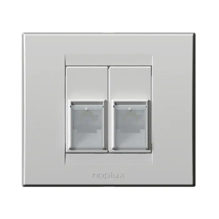Utičnica dupla mrežna 2xRJ45 Cat 6 UTP (bijela) – N-Lux
